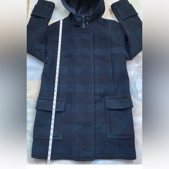 Abercrombie Fitch Wool Blend Pea Coat Women's Winter Zip Hoodie Pockets … - Picture 4 of 12
